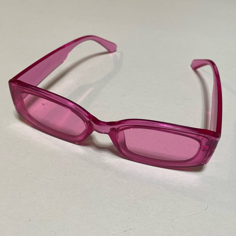 Pink Rectangular Sunglasses